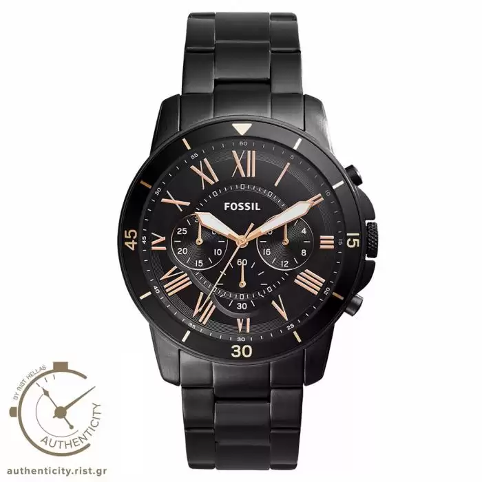 SKU-45503 / FOSSIL Grant Sport Chronograph Black Stainless Steel Bracelet