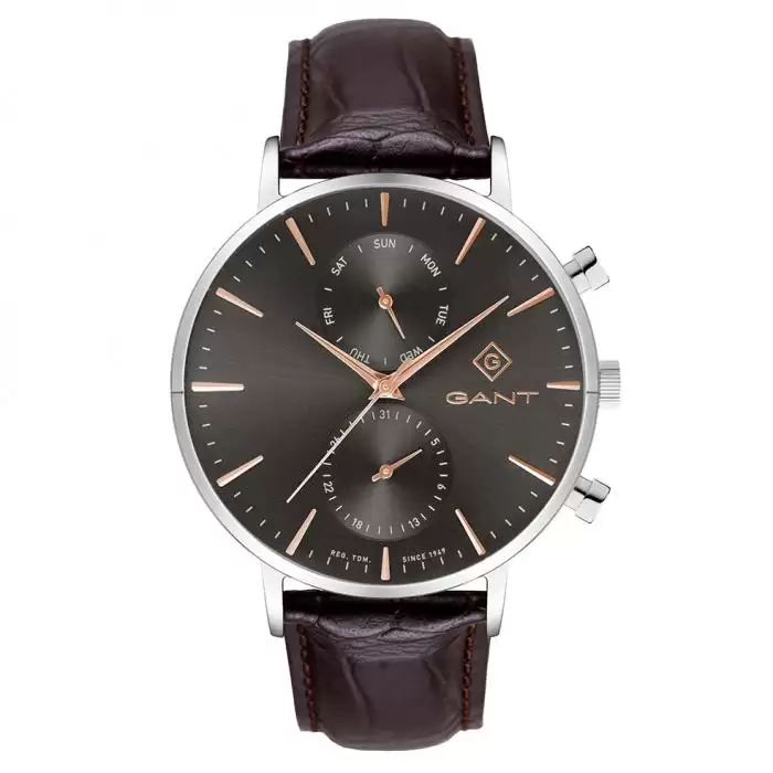 SKU-45807 / GANT Park Hill Day-Date II Brown Leather Strap