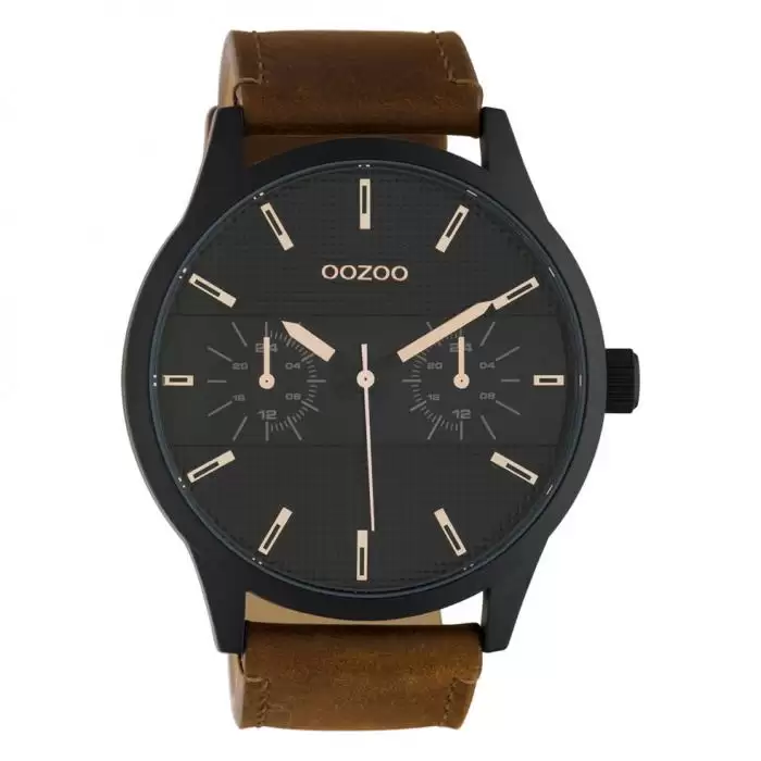 SKU-45660 / OOZOO Timepieces Summer Brown Leather Strap