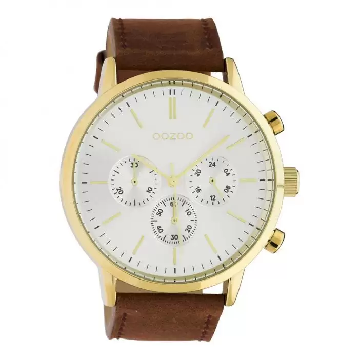 SKU-45672 / OOZOO Timepieces Summer Brown Leather Strap