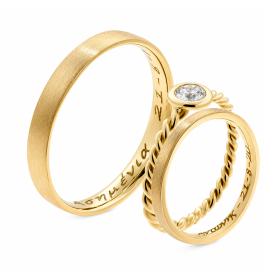 Βέρες Γάμου Jeweler Χρυσός Κ9-Κ14-Κ18 με Ζιργκόν SKU-46878