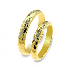 Βέρες Γάμου Jeweler Χρυσός με Διαμάντια, Κ9-Κ14-Κ18 SKU-46254