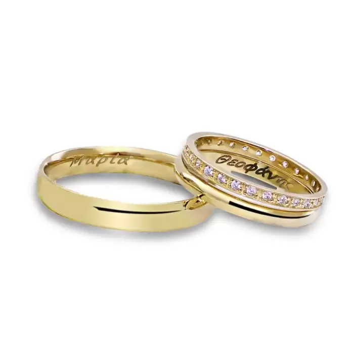 SKU-46924 / Βέρες Γάμου Jeweler Χρυσός Κ9-Κ14-Κ18
με Ζιργκόν