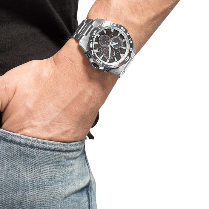 CITIZEN Promaster Eco-Drive Chronograph Silver Stainless Steel Bracelet