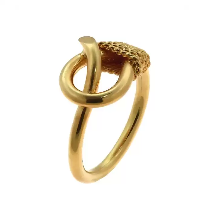 Δαχτυλίδι Ασήμι 925° με Κίτρινο Επιχρύσωμα