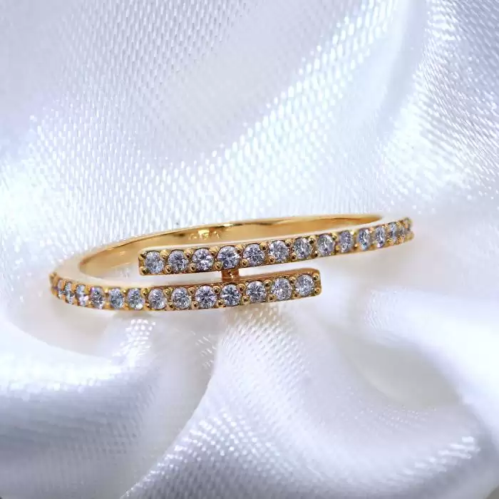 SKU-46209 / Δαχτυλίδι Σειρέ Χρυσός Κ18 με Διαμάντια