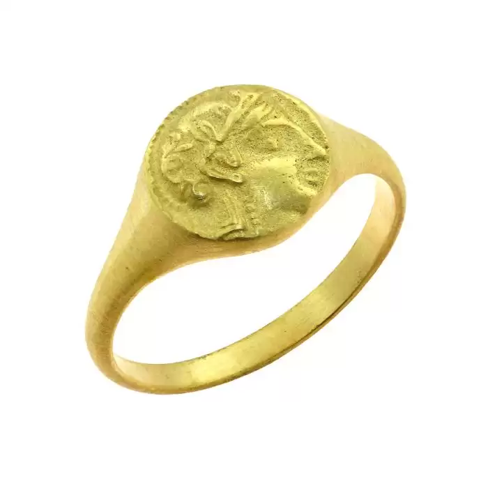 SKU-46028 / Δαχτυλίδι Χειροποίητο Χρυσός Κ18 σε Αρχαιοελληνικό Ύφος
