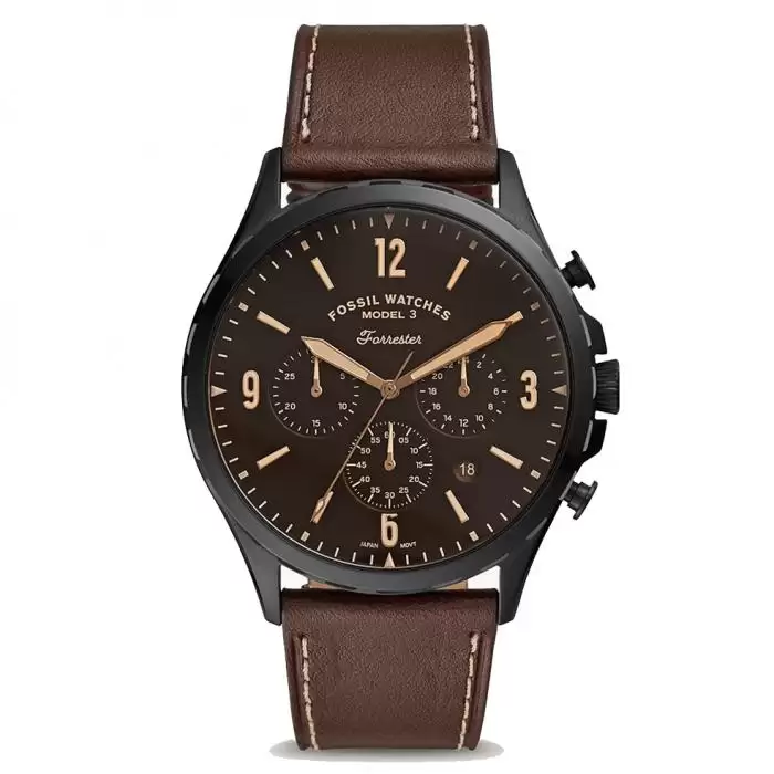 SKU-46159 / FOSSIL Forrester Chronograph Brown Leather Strap