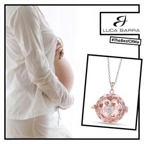 Κολιέ Εγκυμοσύνης Luca Barra από Aνοξείδωτο Aτσάλι με Ζιργκόν SKU-46852
