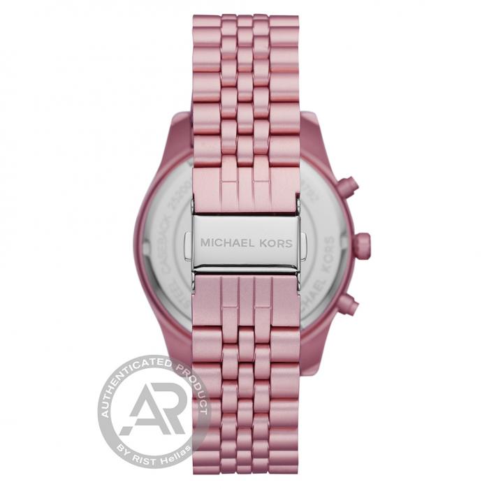 SKU-46222 / MICHAEL KORS Lexington Chronograph Pink Aluminium Bracelet 
