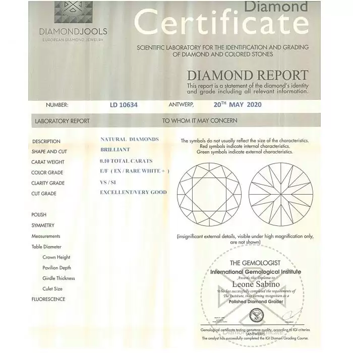 SKU-46891 / Σκουλαρίκια Diamond Jools Χρυσός Κ18 με Διαμάντια