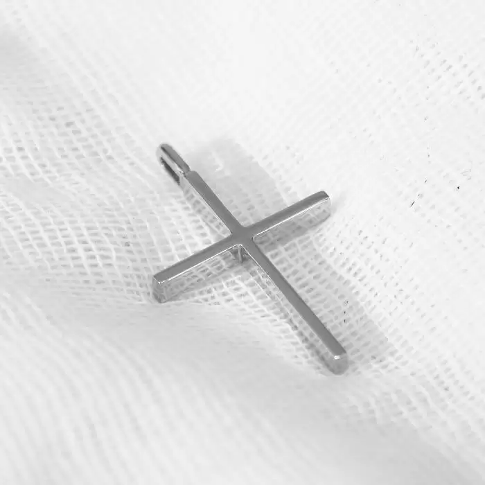 Σταυρός Λευκόχρυσος Κ14 με Αλυσίδα SKU-46185