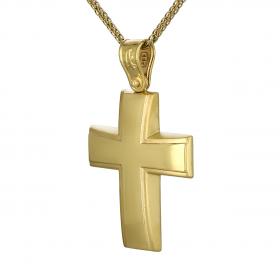 Κλασικός Σταυρός Ανδρικός Χρυσός Κ14 SKU-46944