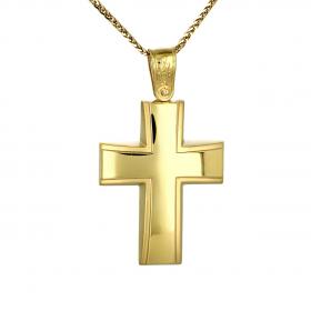Κλασικός Σταυρός Ανδρικός Χρυσός Κ14 SKU-46944