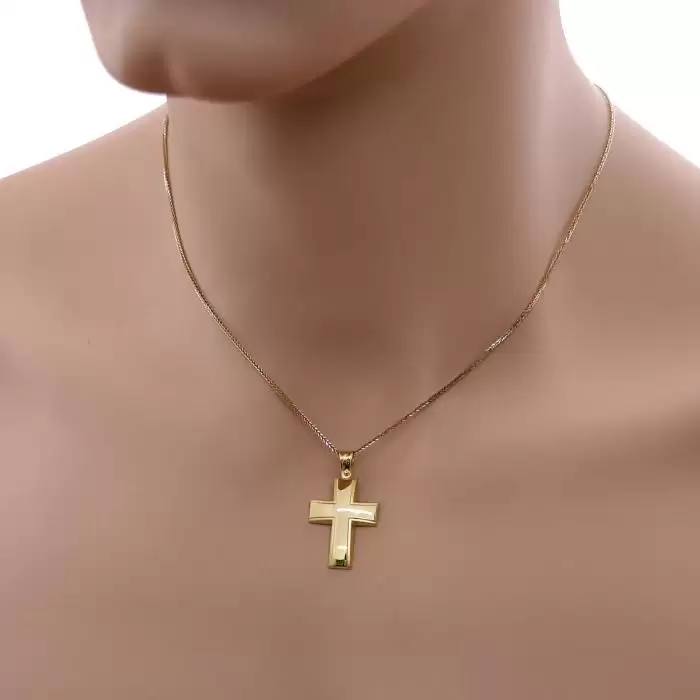 Κλασικός Σταυρός Ανδρικός Χρυσός Κ14 SKU-46944