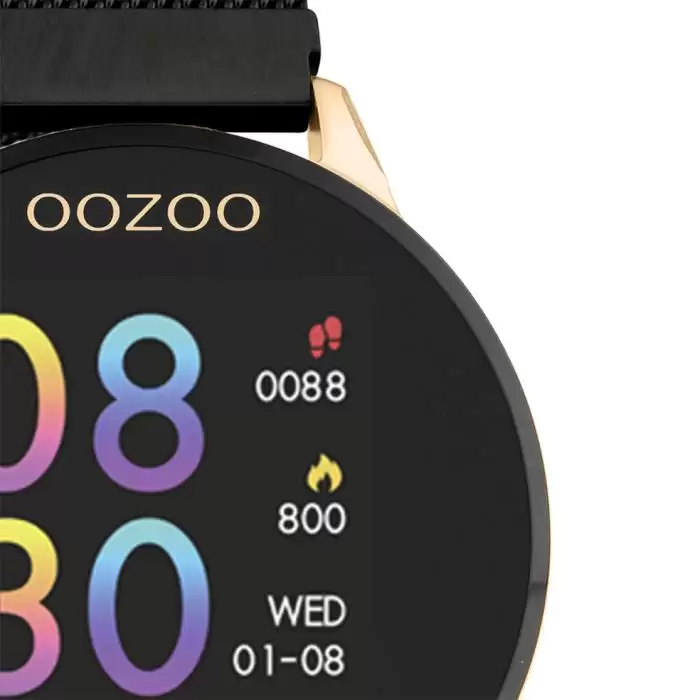 SKU-47572 / OOZOO Smartwatch Black Metal Bracelet