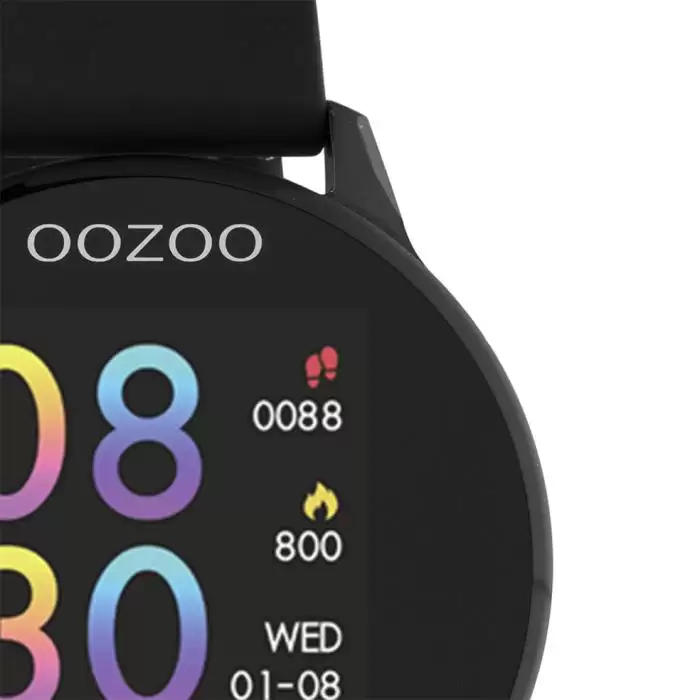 SKU-47589 / OOZOO Smartwatch Black Rubber Strap