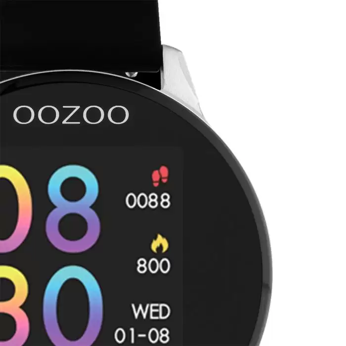 SKU-47592 / OOZOO Smartwatch Black Rubber Strap