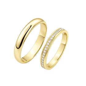 Βέρες Γάμου με Διαμάντια από Κίτρινο Χρυσό K14 SKU-47571