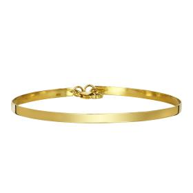 Βραχιόλι Χειροπέδα Χρυσός Κ14 με Λουστρέ Φινίρισμα SKU-47752