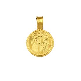 Κωνσταντινάτο Φυλαχτό Διπλής Όψεως Χρυσός Κ9 SKU-47192