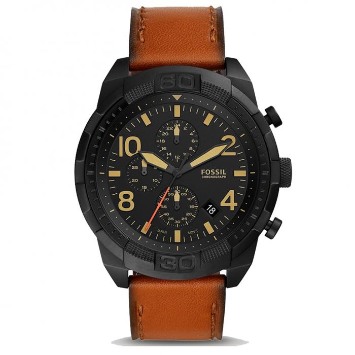 FOSSIL Bronson Chronograph Brown Leather Strap