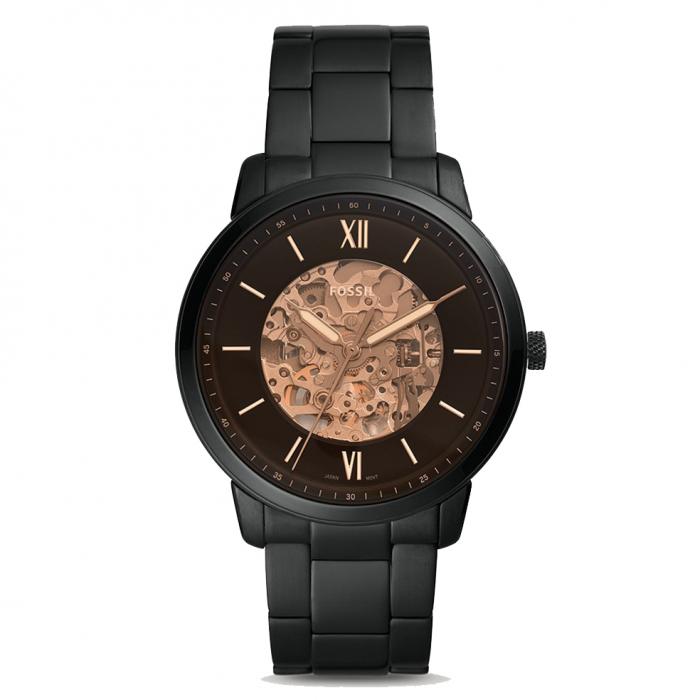 FOSSIL Neutra Automatic Black Stainless Steel Bracelet