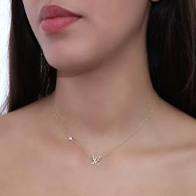 Fashion Κολιέ Χρυσός Κ14 με Ζιργκόν SKU-47527