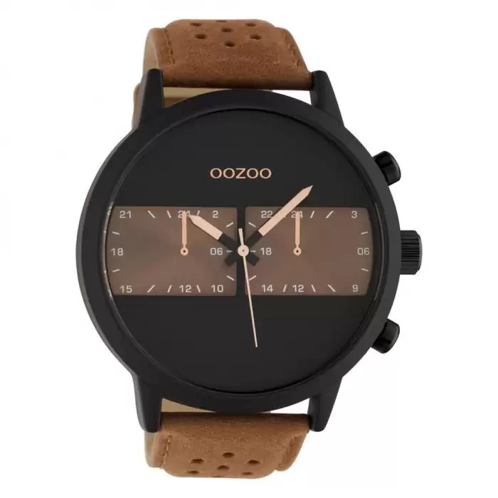 SKU-47360 / OOZOO Timepieces Brown Leather Strap