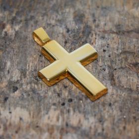Σταυρός Ανδρικός Χρυσός Κ14 με Λουστρέ Φινίρισμα SKU-47219