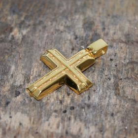 Σταυρός Χειροποίητος Χρυσός Κ14 SKU-47221