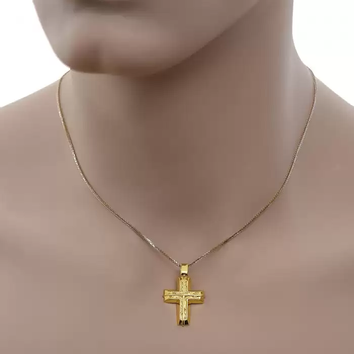 Σταυρός Χειροποίητος Χρυσός Κ14 SKU-47221