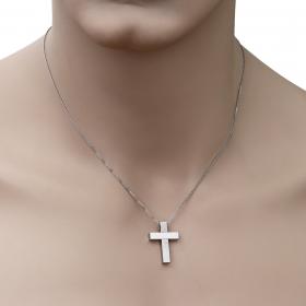 Σταυρός Ανδρικός Κλασικός Λευκόχρυσος Κ18 SKU-47334