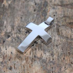 Σταυρός Λευκόχρυσος Κ14	με Λουστρέ Φινίρισμα SKU-47425