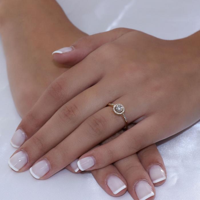 Δαχτυλίδι Ροζέτα Χρυσός & Λευκόχρυσος Κ18 με Διαμάντια