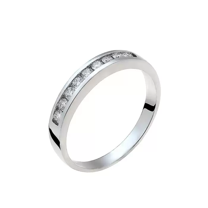 SKU-48064 / Δαχτυλίδι Σειρέ Λευκόχρυσος Κ18 με Διαμάντια