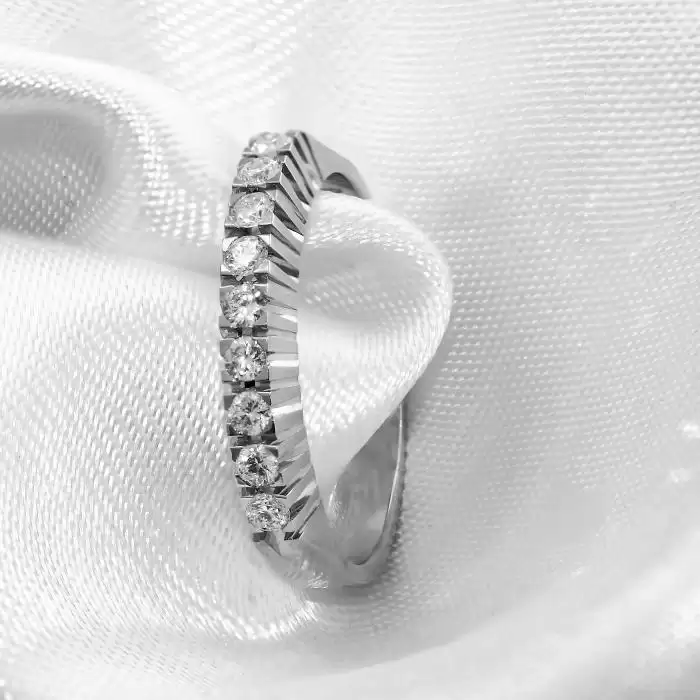 SKU-48070 / Δαχτυλίδι Σειρέ Λευκόχρυσος Κ18 με Διαμάντια
