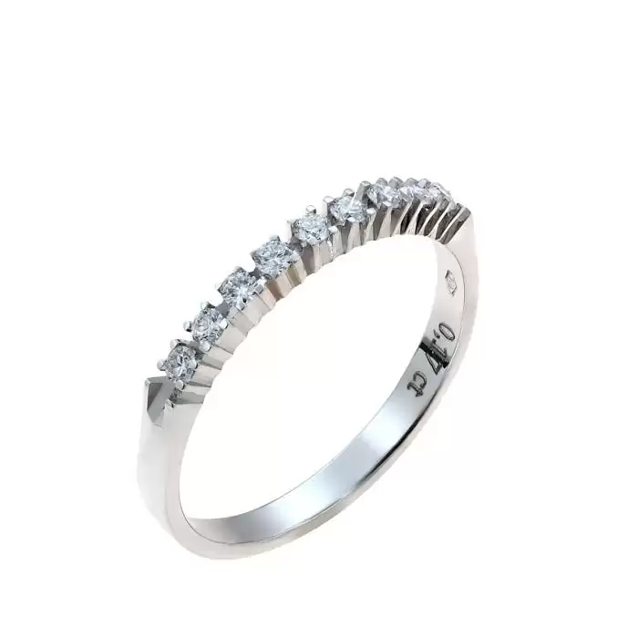 SKU-48071 / Δαχτυλίδι Σειρέ Λευκόχρυσος Κ18 με Διαμάντια