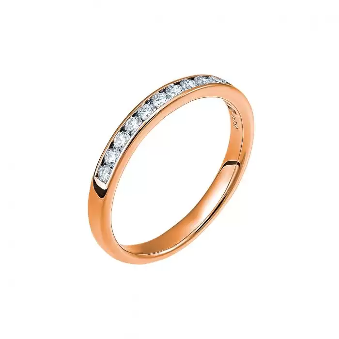SKU-48062 / Δαχτυλίδι Σειρέ Ροζ Χρυσός Κ18 με Διαμάντια