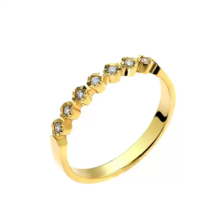 SKU-48069 / Δαχτυλίδι Σειρέ Χρυσός Κ18 με Διαμάντια