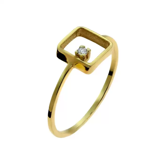 SKU-48540 / Δαχτυλίδι Χρυσός Κ14 με Ζιργκόν