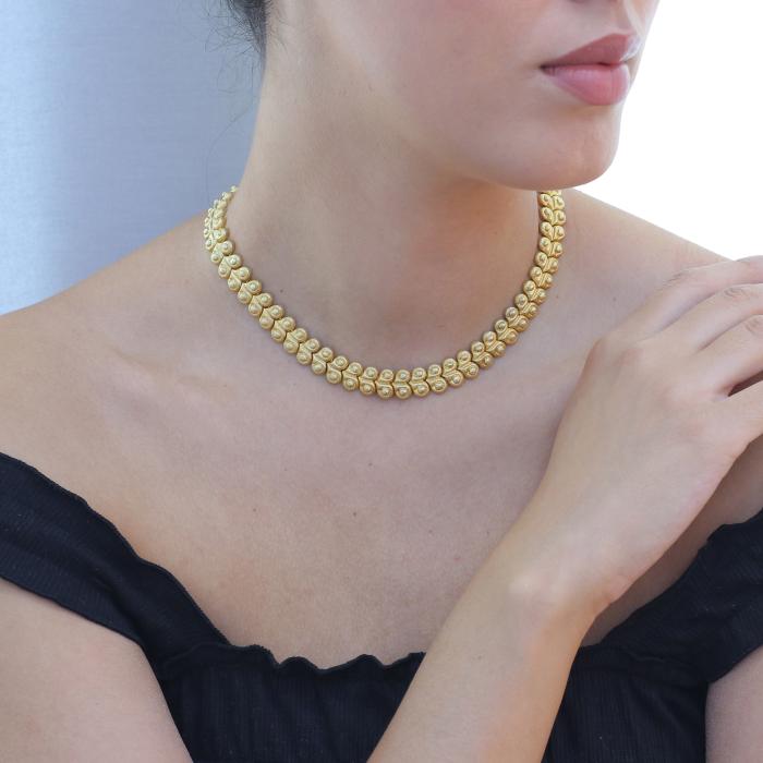 Γυναικείο Περιδέραιο Χρυσός K14 με Αρχαιοελληνικά Μοτίβα SKU-48379