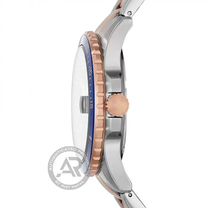 Ρολόι Ανδρικό FOSSIL FB-01 με Δίχρωμο Μπρασελέ από Ανοξείδωτο Ατσάλι | FS5654 SKU-48256