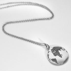 Κολιέ Υδρόγειος Λευκόχρυσος Κ9 SKU-48399