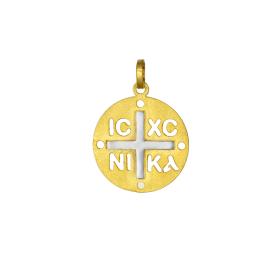 Κωνσταντινάτο Φυλαχτό Χρυσός & Λευκόχρυσος Κ9 SKU-48506