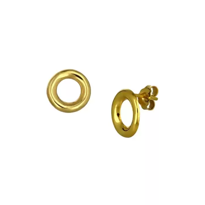 SKU-48550 / Σκουλαρίκια Καρφωτά Κρίκος Χρυσός Κ14
