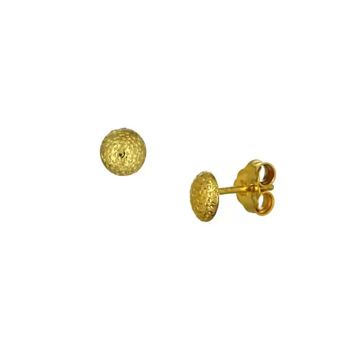 SKU-48518 / Σκουλαρίκια Καρφωτά Μπίλια Χρυσός Κ9