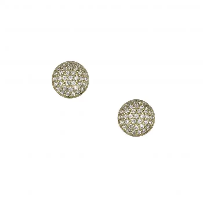 SKU-48856 / Σκουλαρίκια με Κλιπ Χρυσός Κ14 με Ζιργκόν