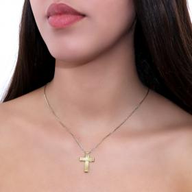 Μοντέρνος Σταυρός Χρυσός Κ18 SKU-48028