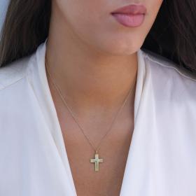 Σταυρός Χρυσός & Λευκόχρυσος Κ9 SKU-48499